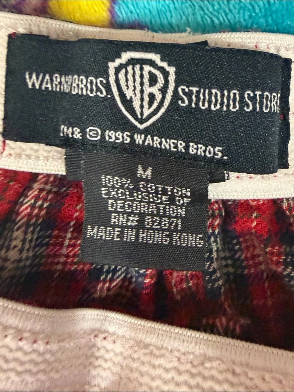 Vintage 1995 Marvin the Martian Plaid Boxer Shorts Warner Bros Size M